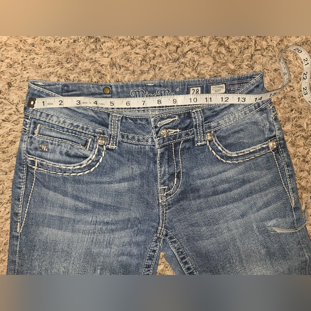 Miss Me Wide Leg Jeans in Denim Blue - Picture 13 of 14